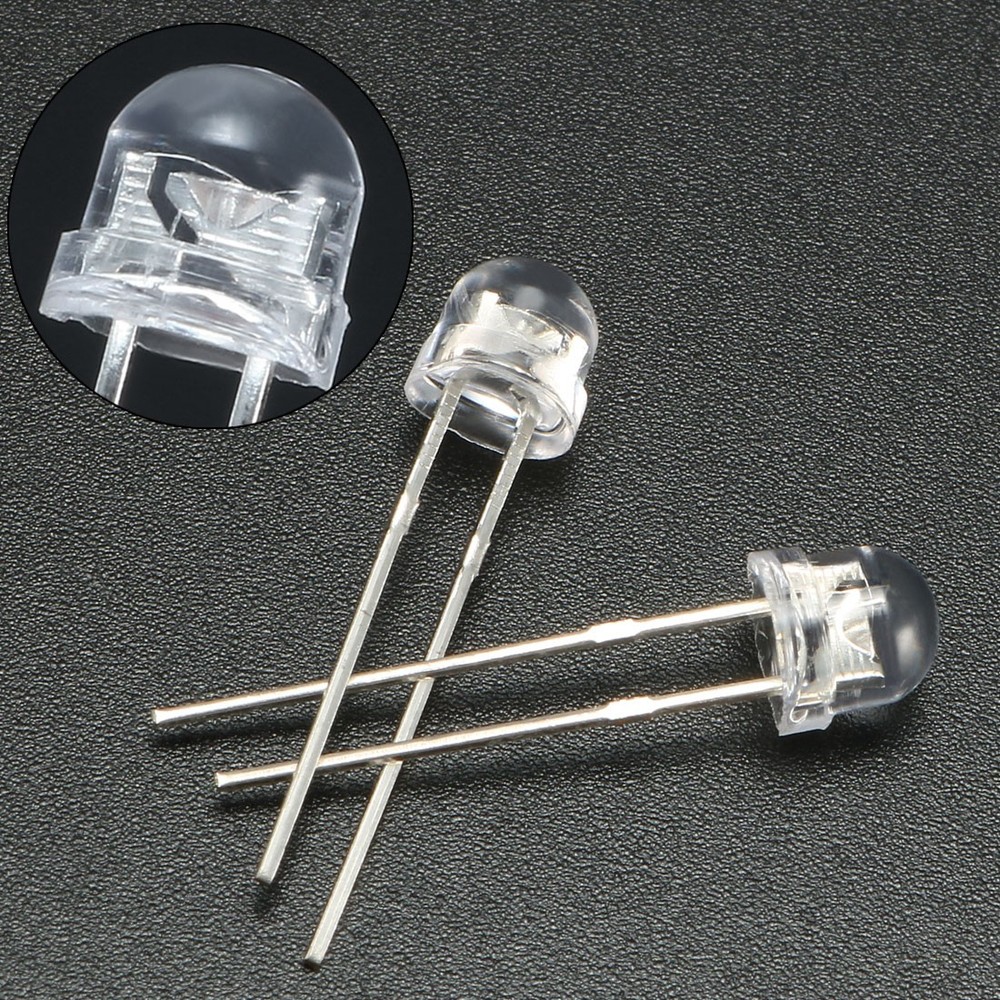 40pcs 5mm White LED Diode Lighting Electronics Component Emitting Light 3-3.4V