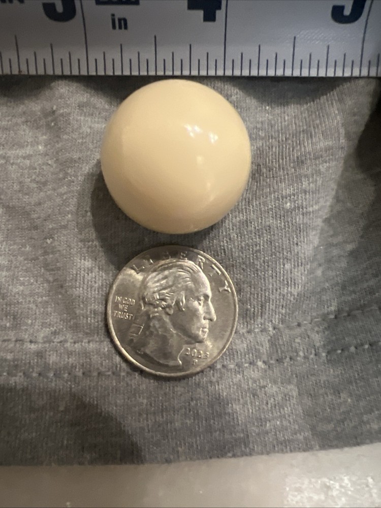 Replacement Mini Billiard Pool Ball 1” One Inch Cue Ball Solid White Miniature