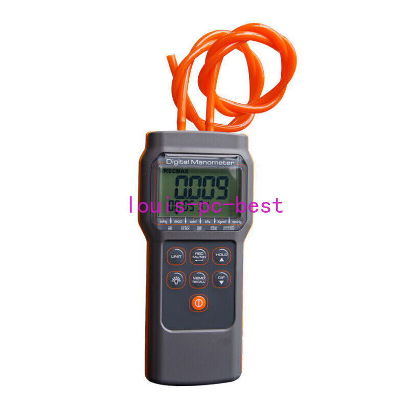 AZ82152 Portable Digital Manometer Differential Pressure Meter Backlight 15Psi