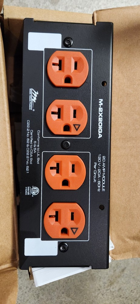 Middle Atlantic M-2X20IGA, MPR Module, 20A, IG Double Duplex