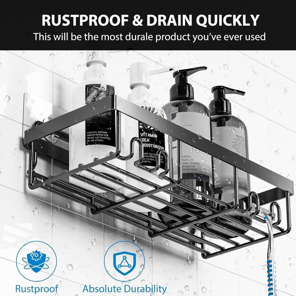 5 Pack Rust-Proof Shower Caddy Organizer – Elegant & Efficient Storage Solution