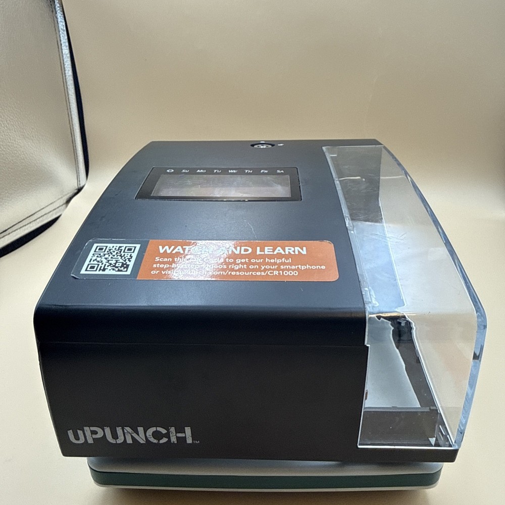 uPUNCH CR1000 Digital Time Clock and Date Stamp No Key