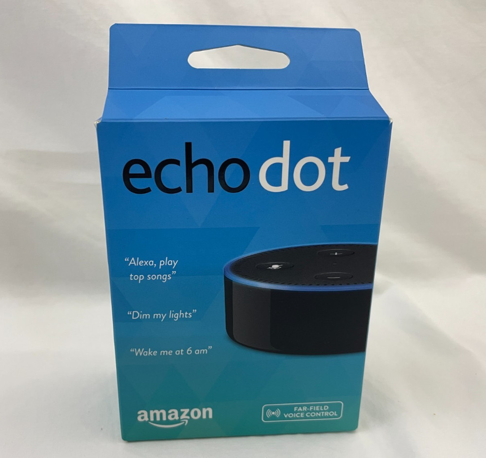 Amazon Echo Dot (2nd Generation) Smart Speaker - Never Used - Open Box - Black