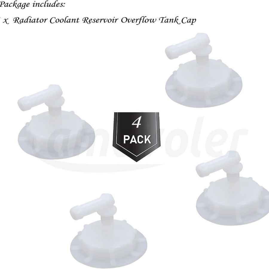 4 PCS Radiator Coolant Reservoir Overflow Tank Cap w/Joint. OEM#:19106-RNA-A48,1