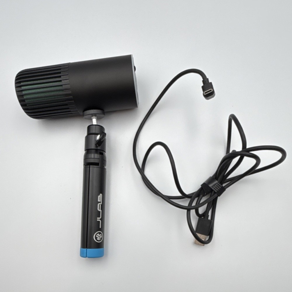 JLab USB Freestanding Microphone Black/Blue with Adjustable Stand/Mount, USB