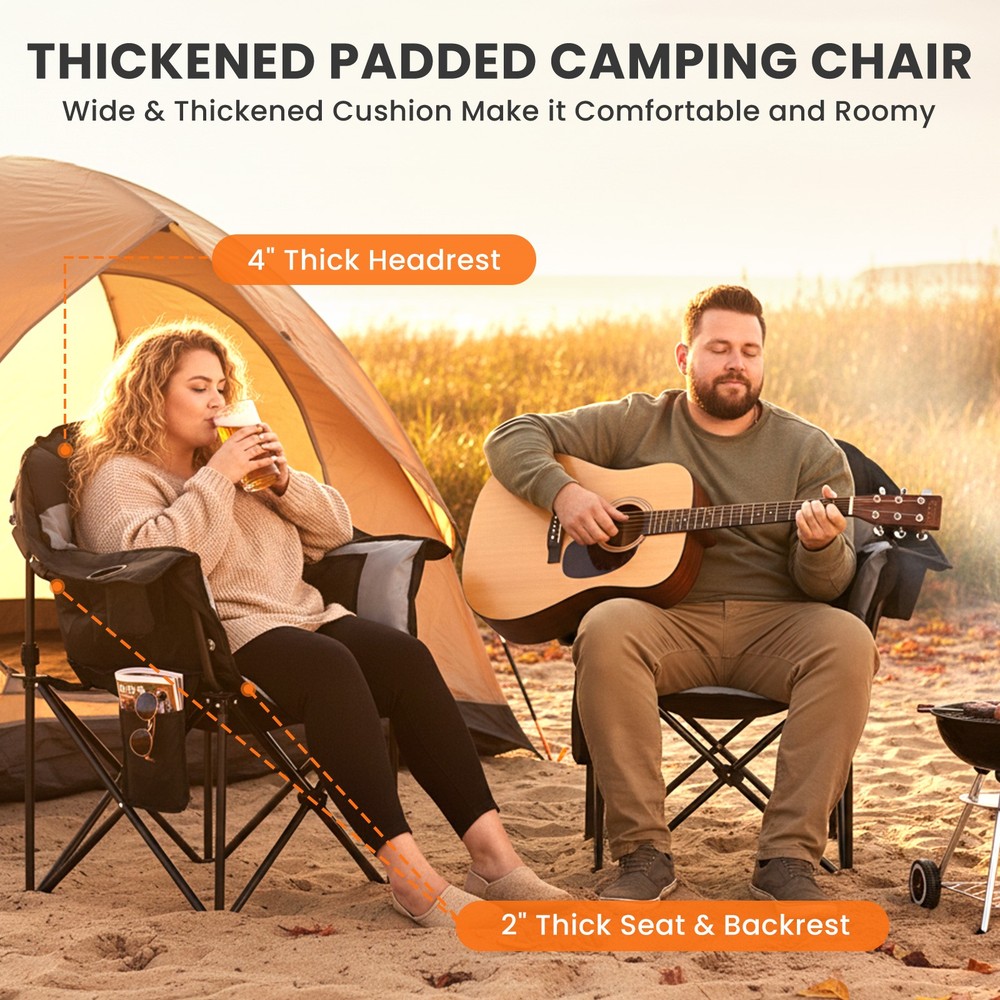 XL Camping Chair with Heating - 3 Modes & Massage Function