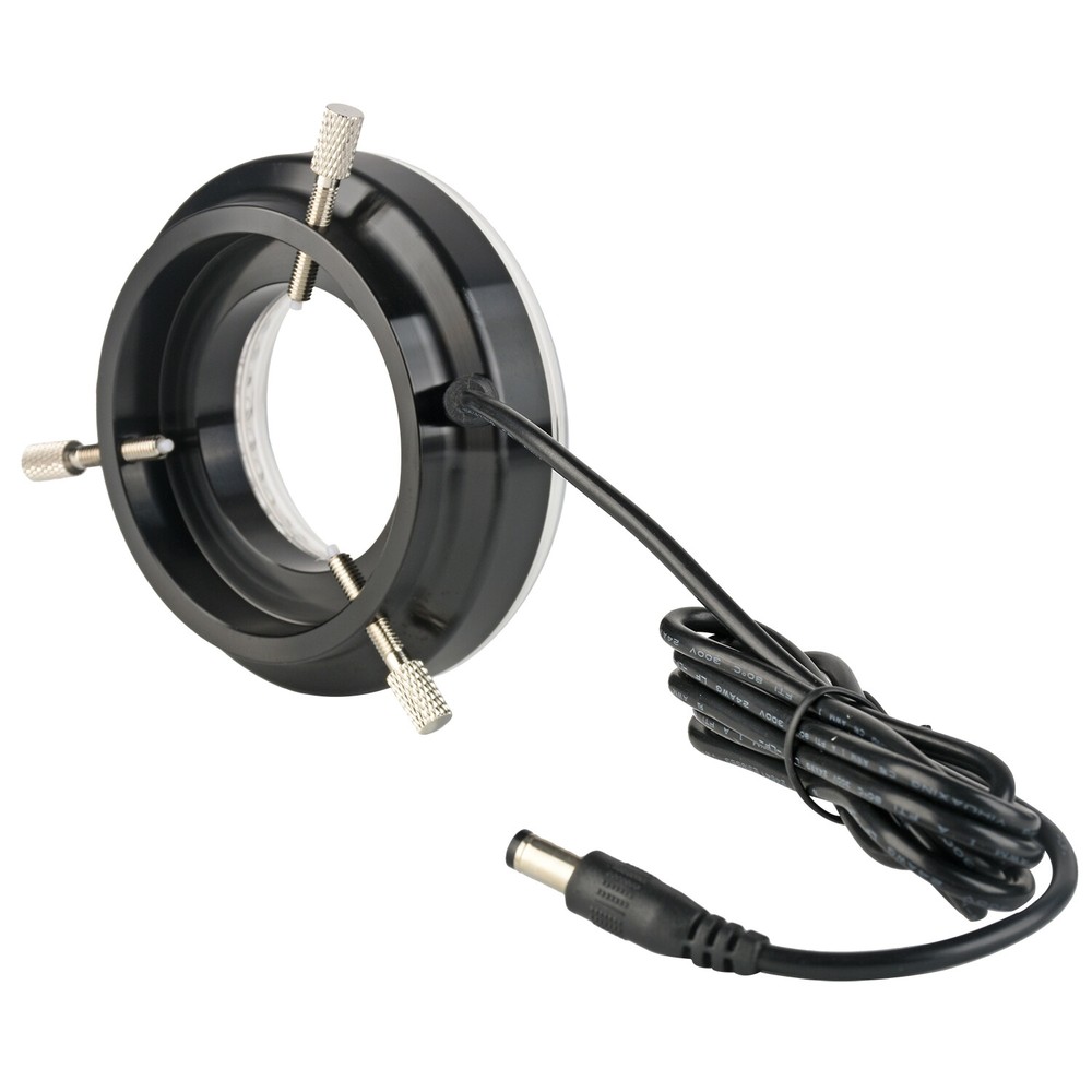 62mm Inner Diameter Microscope LED Light Source 64 Beads Adjustable Brightness