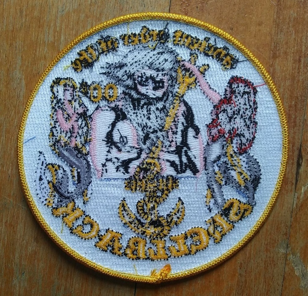 PATCH Shellback King Neptune Embroidered Iron On Navy Collectors