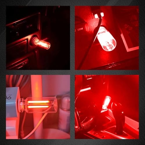 USB LED Car Interior Atmosphere Light, Auto Interior Lights, Plug-in USB Red