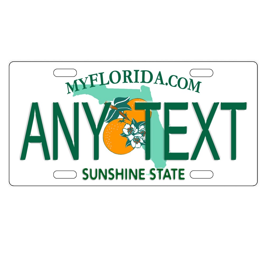 Novelty, Personalized State License Plates-Florida. Three Sizes Available