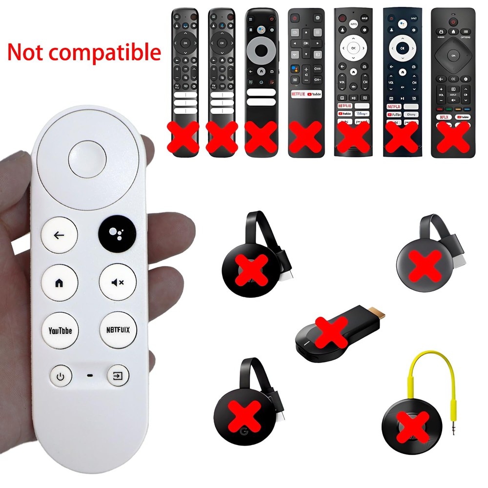 G9N9N New Replacement Voice Remote Control Compatible with Google White