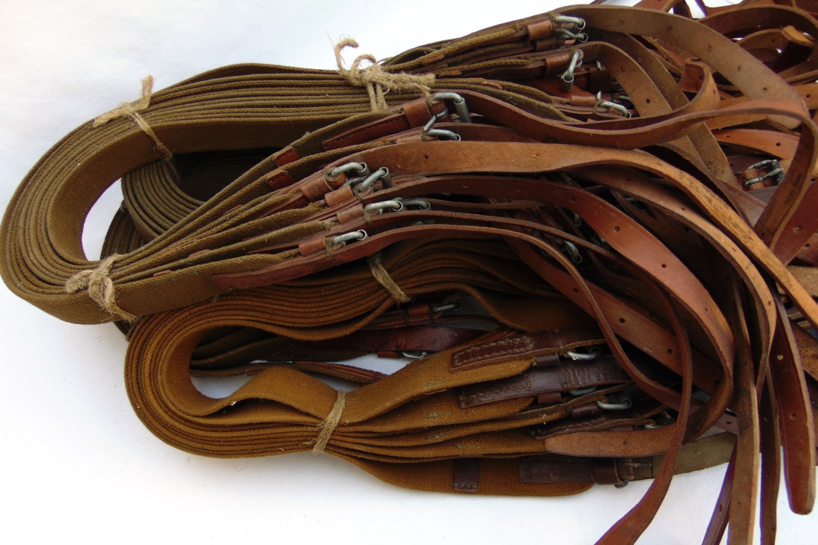 PPSh 41 Rifle Sling. Russian USSR Cold War Soviet Military 2-point green canvas.