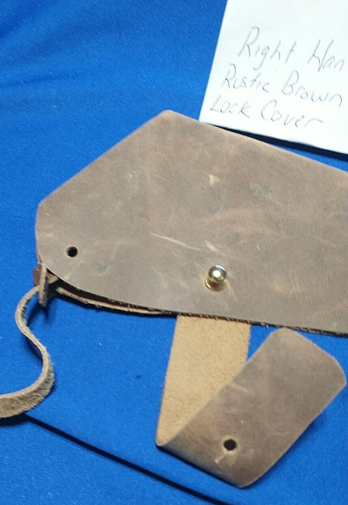 LEATHER LOCK COVER RH FLINTLOCK PERCUSSION MUZZLELOADER CUSTOM MADE BLACK POWDER