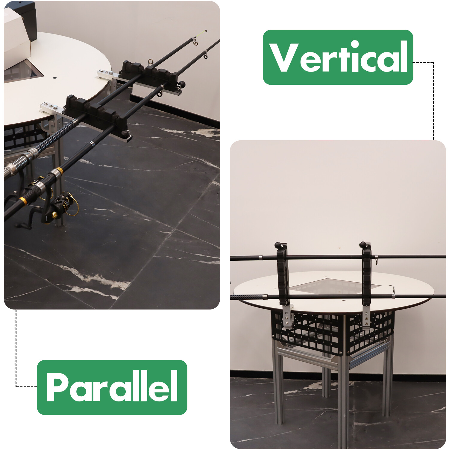 ELITEWILL Aluminum Clamp on Fly Fishing Rod Holders for Truck Bed, Holds Fishing