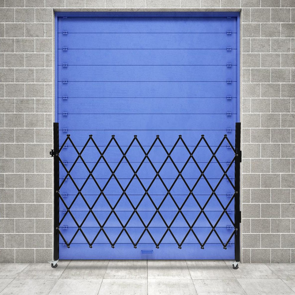 Single Folding Security Gate Rolling Barricade Gate Accordion Security Gate