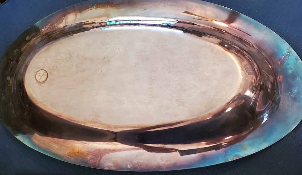 Vintage 12" Silverplated Serving Tray