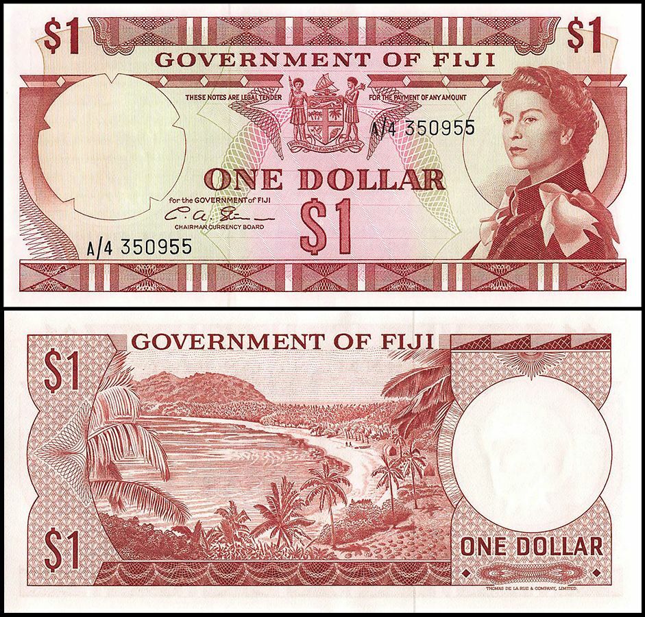 Fiji 1 Dollar, 1971 ND, P-65b, UNC