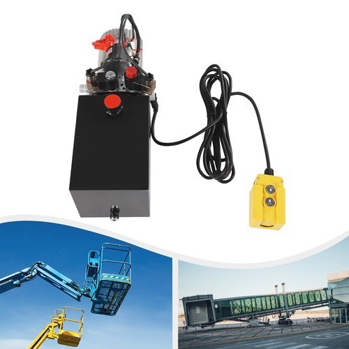 12V 8 Quart Double Acting Hydraulic Electric Pump with Remote Control