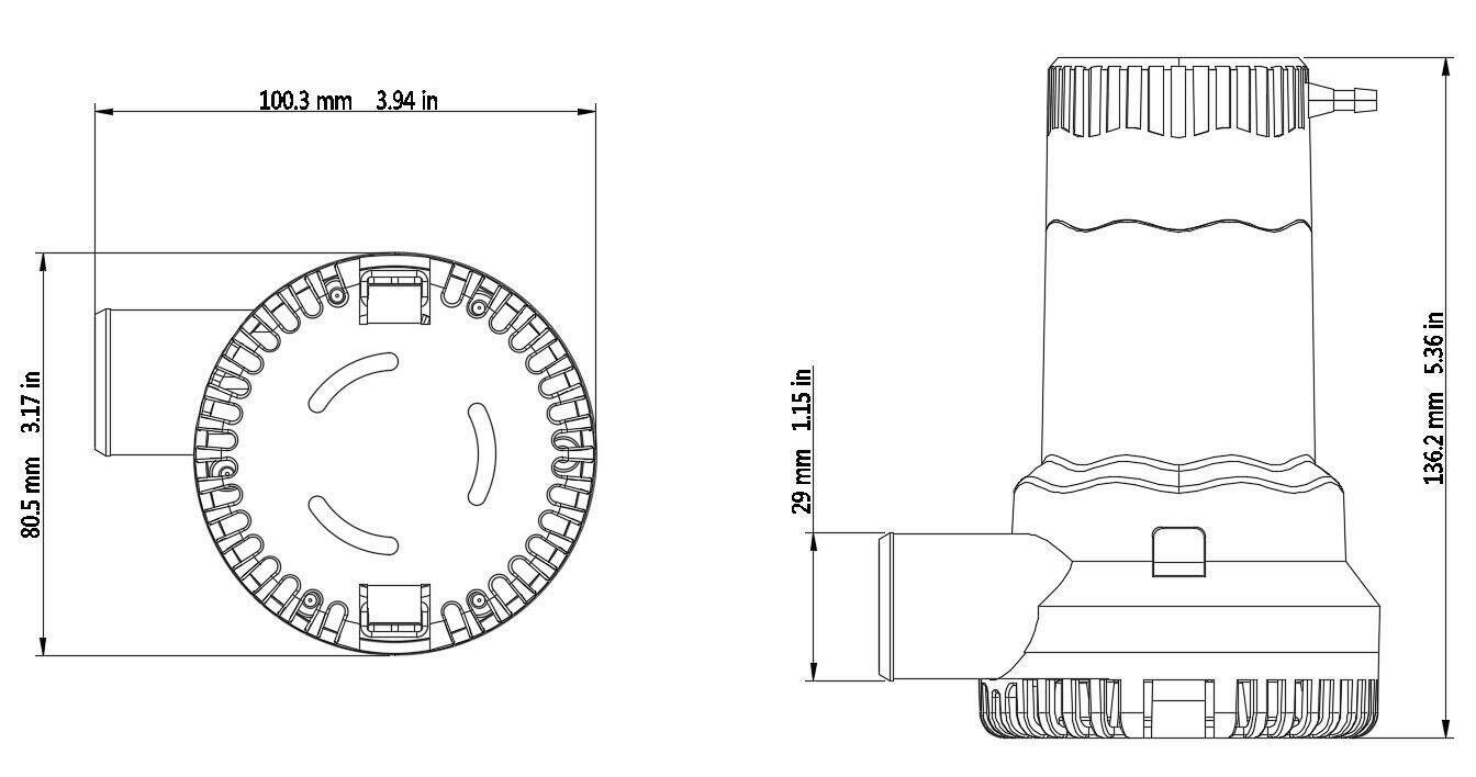 12V 1500GPH Bilge Pump Marine Boat Yacht Submersible Water Pump w/ Float Switch