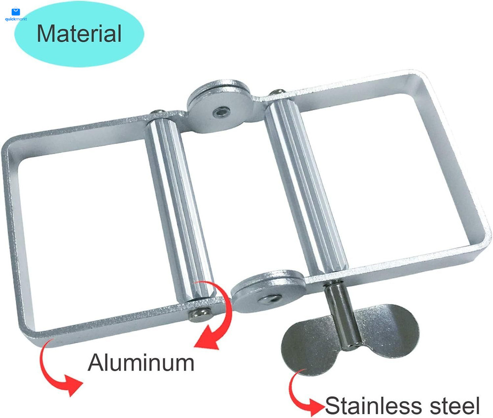 Toothpaste Squeezer, Metal Tube Squeezer Paint Wringer Silver