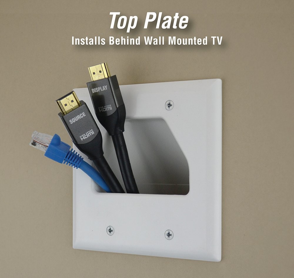 Datacomm Electronics 503332whkit Flat Panel Tv Cable Organizer Kit White