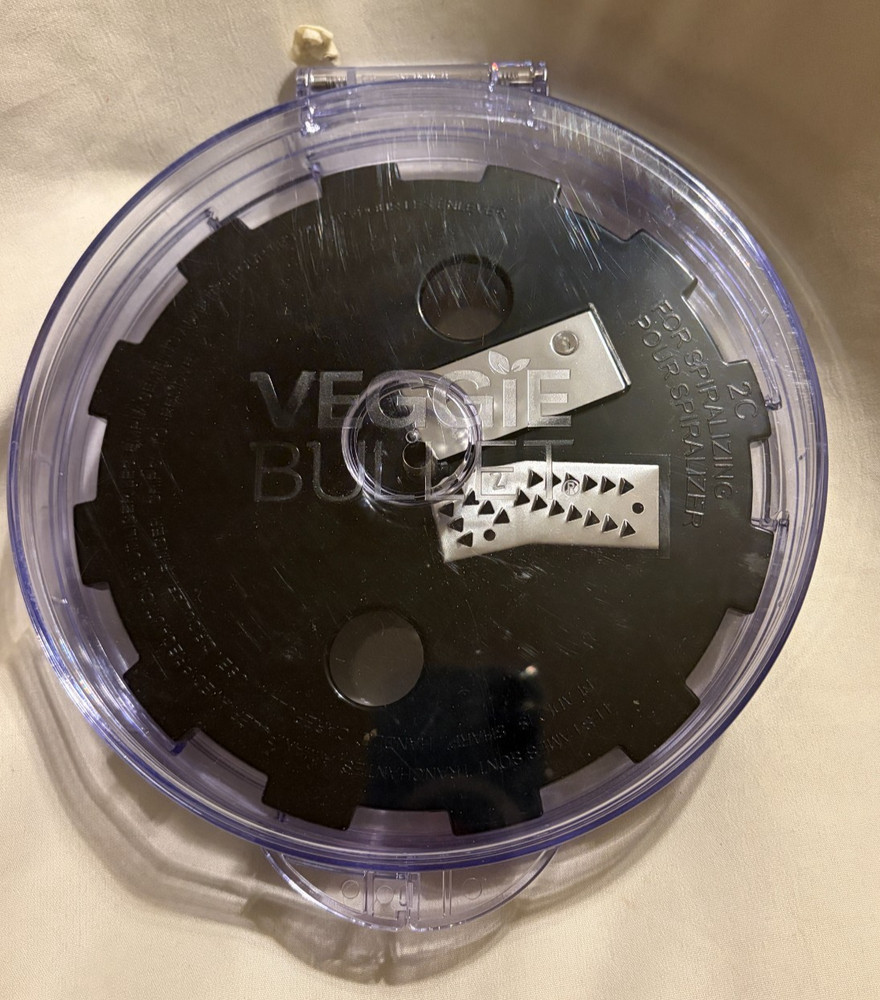 Magic Bullet Veggie Bullet VB-102  Spiralizing Blade 2C Replacement in Case EUC