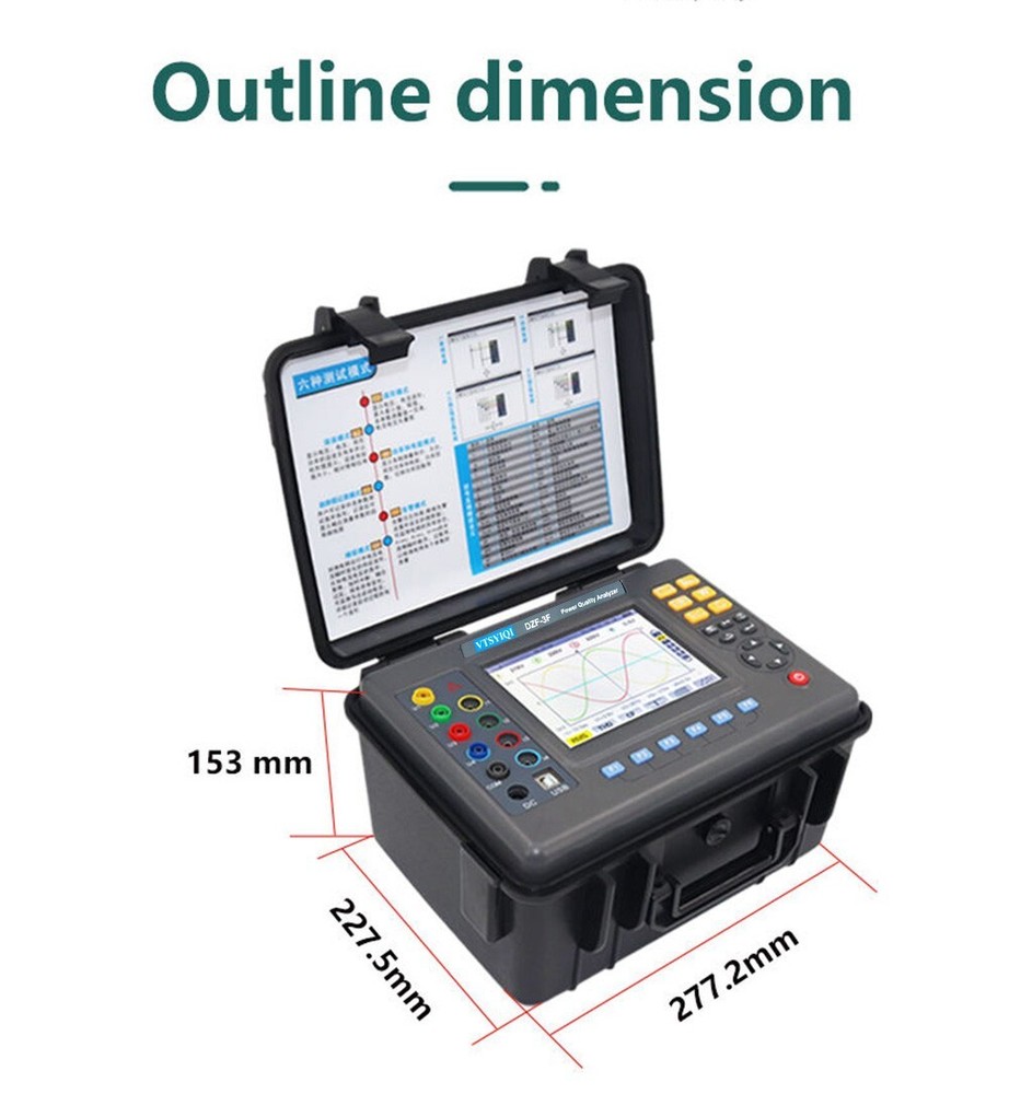 Power Quality Analyzer with 10A~6000A Current True RMS Max Error ±(1 % + 3dgt)