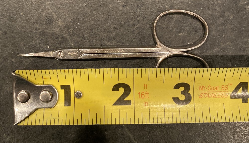Vintage Needlepoint Scissors made in Germany Griffon 3.5" Small Needlework