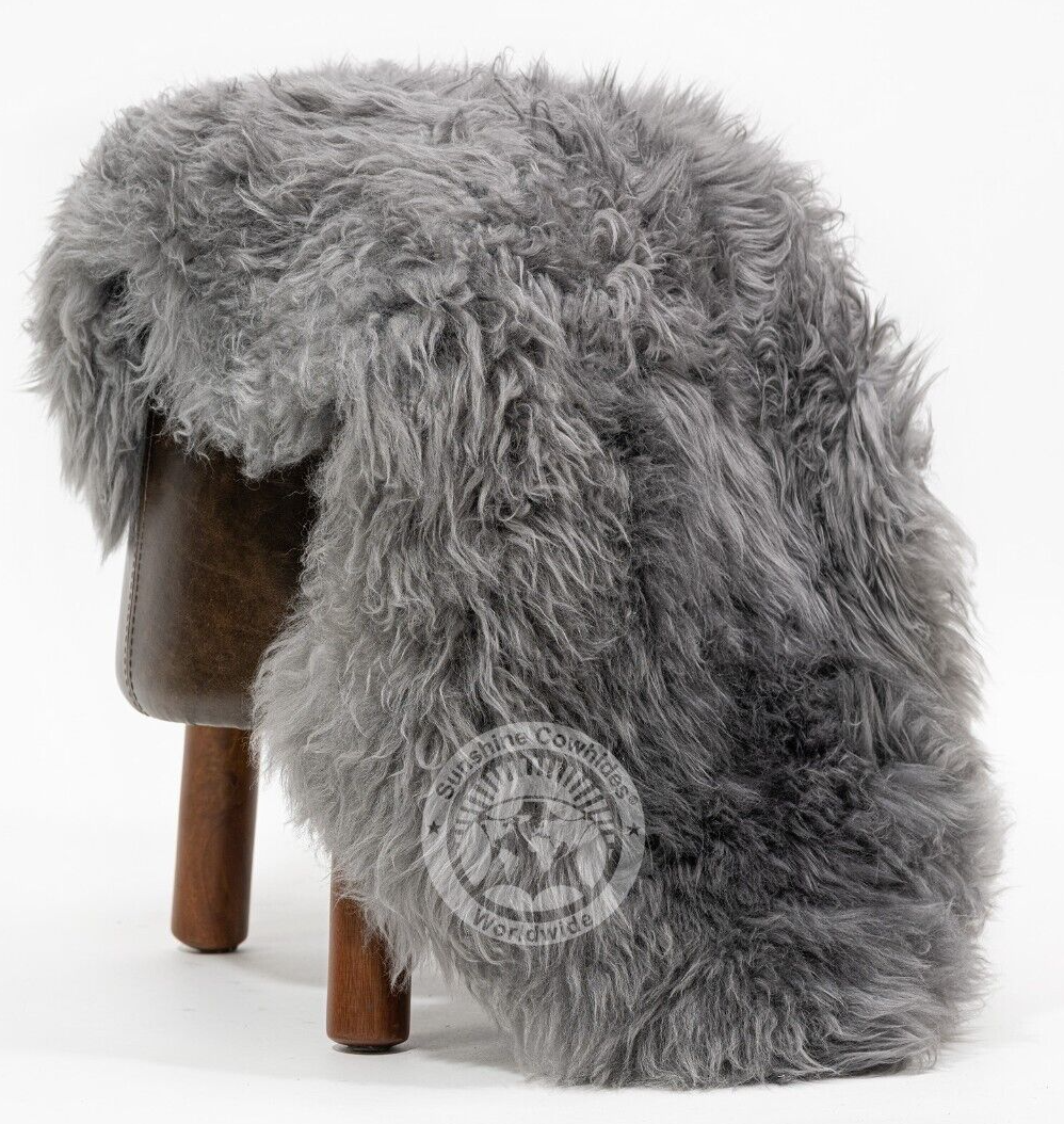 Real Sheepskin Rug Grey - Size 2 x 3'