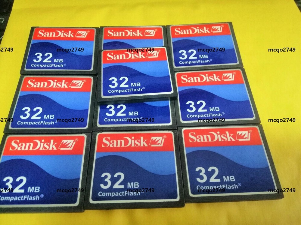 10PCS 32MB SanDisk CompactFlash CF Memory Card 32MB