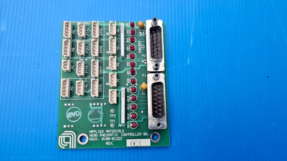 APPLIED MATERIALS HEAD PNEUMATIC CONTROLLER BOARD ASSY 0100-01222 REV.001