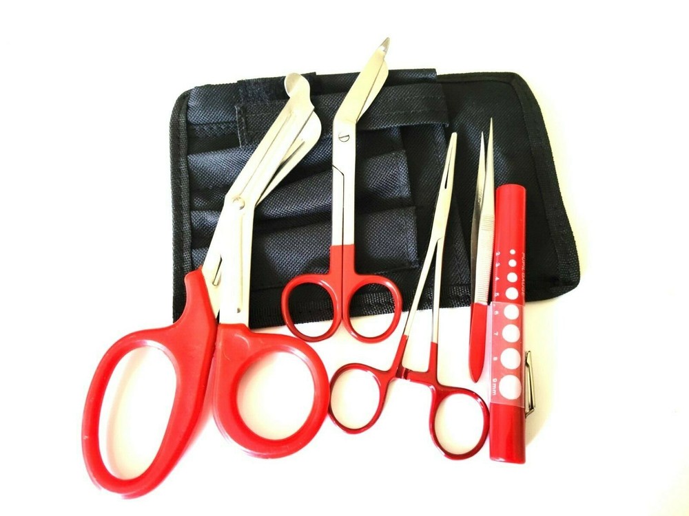 Shears; EMT/Scissors combo pack w/holster (Red)