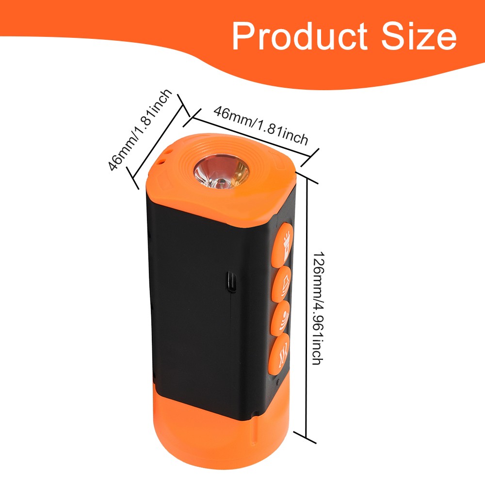 Anti-Dog Bark Deterrent Device Ultrasonic Stop Barking Repeller 4 Head with LED