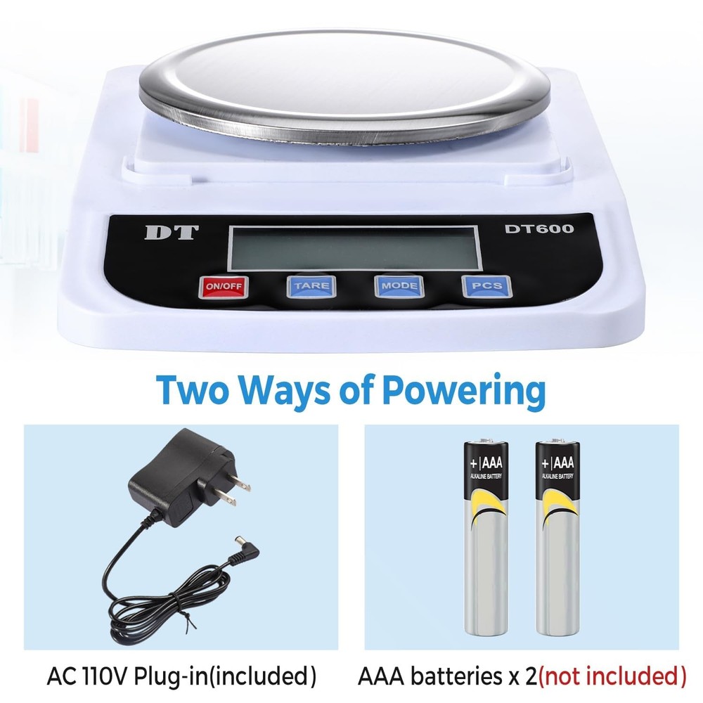 Digital Lab Scale 600g x 0.01g Precision Electronic Scale LCD Analytical Balance
