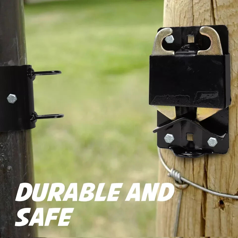 2PK Livestock Lockable Tube Gate Latch for Farm, Fence, Ranch – 2-Way Swinging