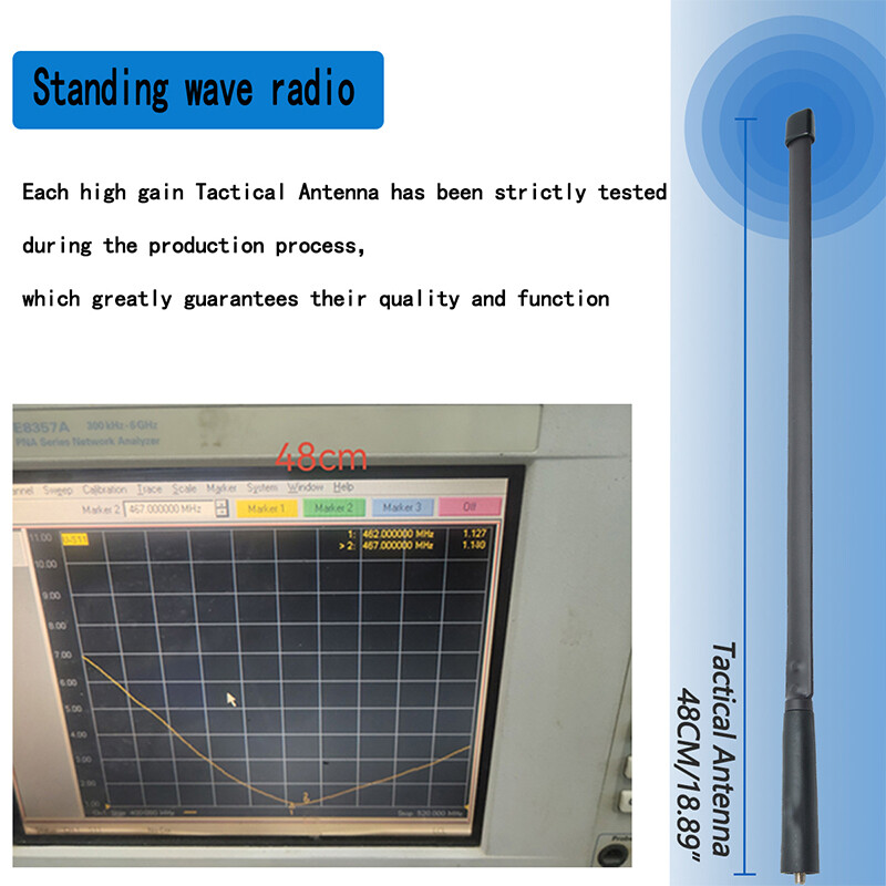 42.5'' SMA-Female Tactical Antenna VHF/UHF 18.9" For Baofeng UV-5R UV-82 Radio