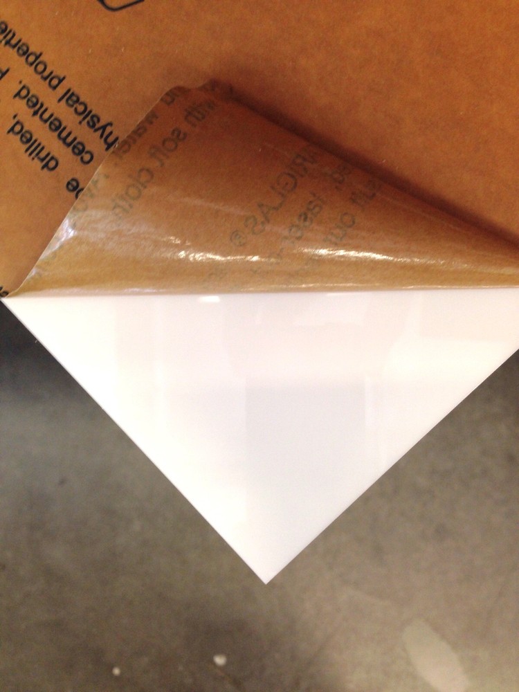 Acrylic Plexiglass Plastic Sheet-1/8" (3mm) thick-White Translucent-12" x 18"