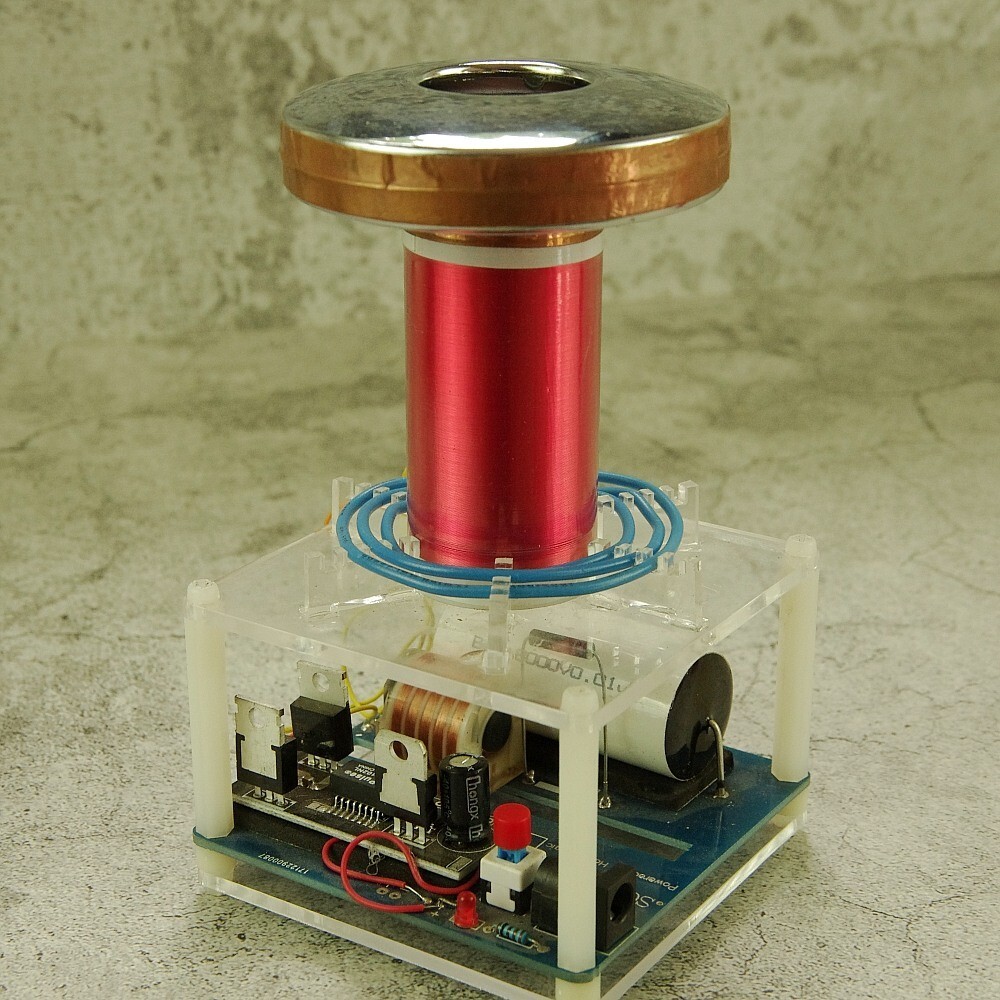 Tiny Tesla Coil DIY Kits HIGH Voltage Spark generator Science Educational Toy