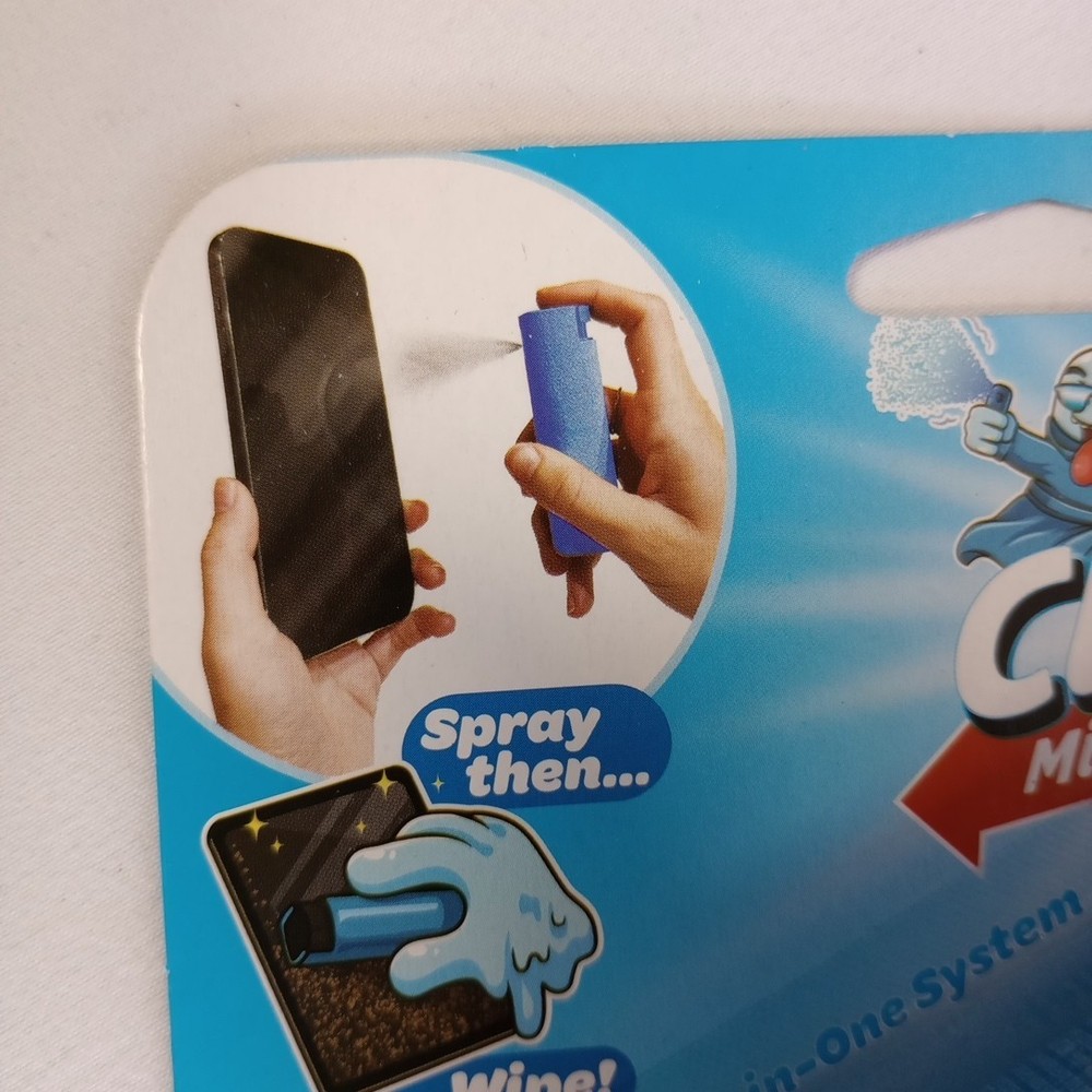 Pocket Screen Cleaner, Microfiber Wrapped, Spray, 11.3 ml