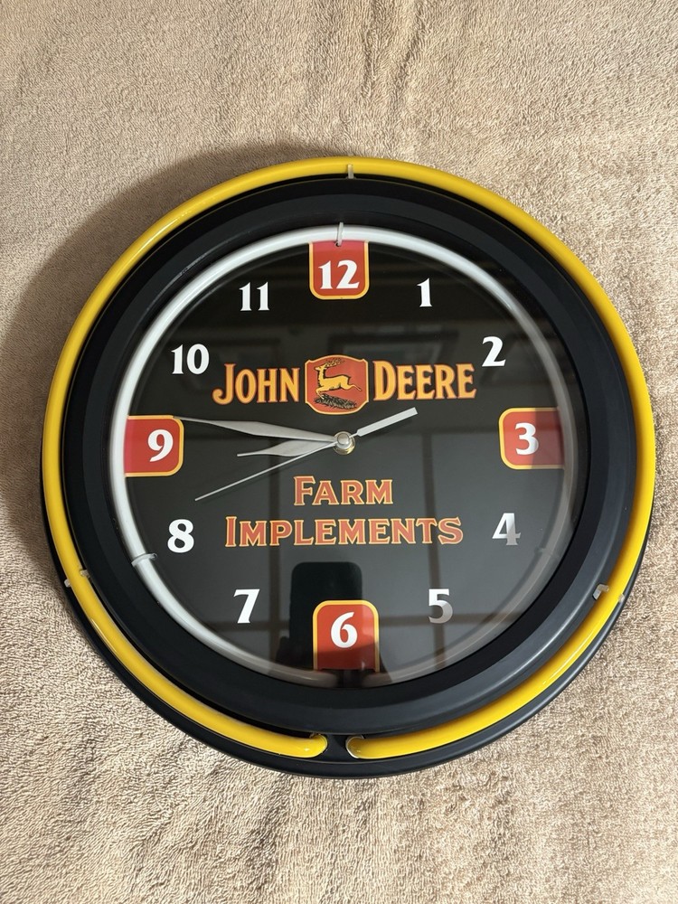 John Deere 15” Neon Wall Clock