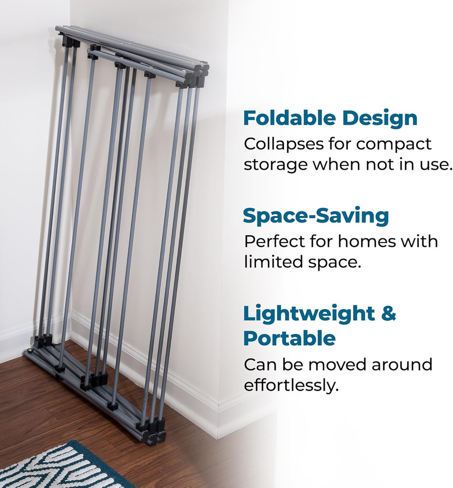 Honey-Can-Do Collapsible Laundry Drying Rack, Sturdy Steel, Foldable & Portable