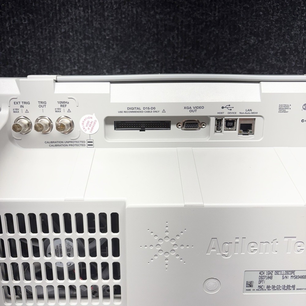 Agilent DSO7104B Digital Storage Oscilloscope Tested For Power