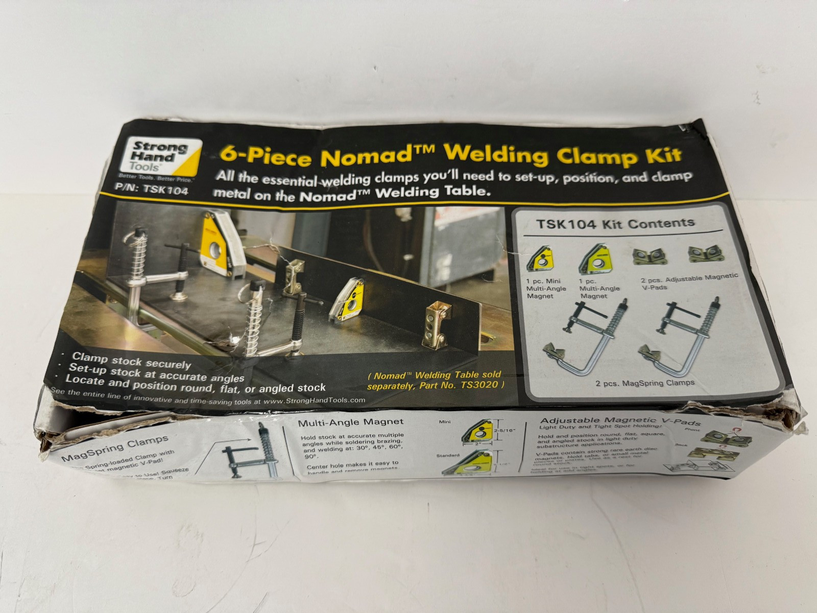STRONG HAND TOOLS BUILDPRO TSK 104 TSK104 6 PIECE NOMAD WELDING CLAMP KIT NEW