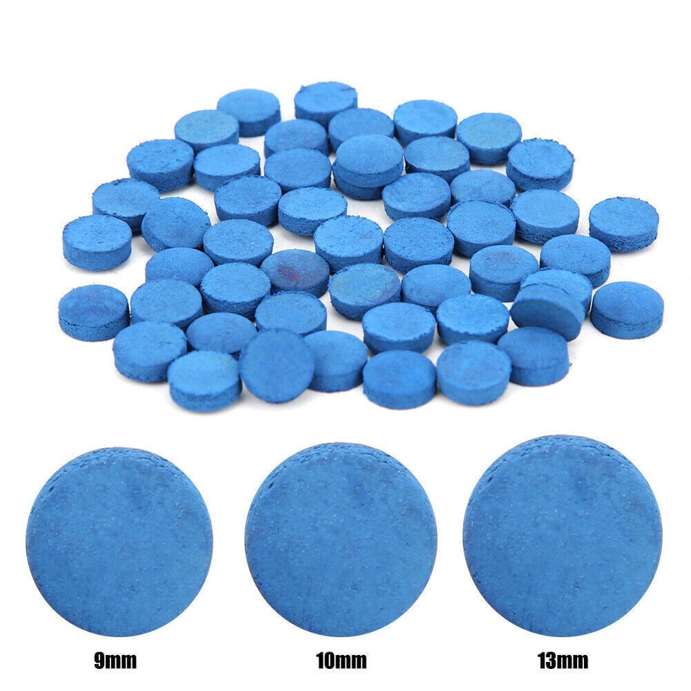 50PCS Leather Billiard Pool  Tips Pool Stick Replacement Accessory
