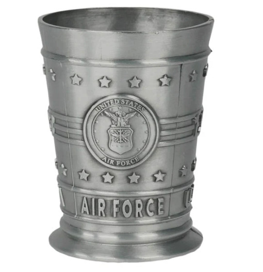 AIR FORCE CREST SHOT GLASS 2 OZ