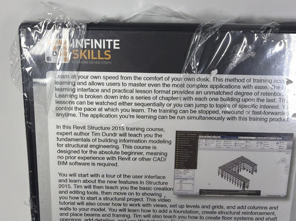 Infinite Skills DVD - Learning Revit Structure 2015 - New