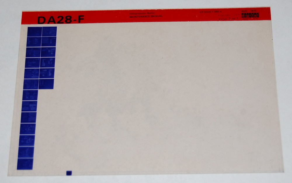 DEC DA28-F Interprocessor Buffer Maintenance Manual, Microfiche