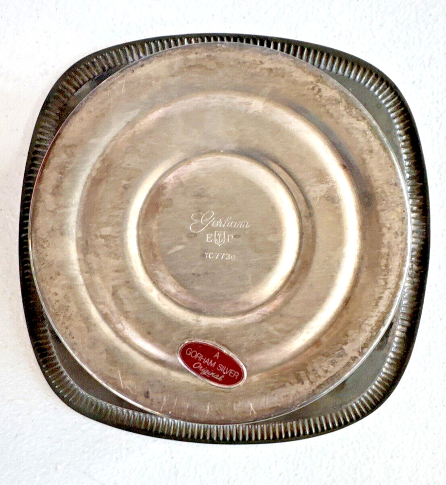 Vintage Gorham EP YC7738 Bowl Silver Plated W/ Original Sticker 6" x 6" x 1.25"