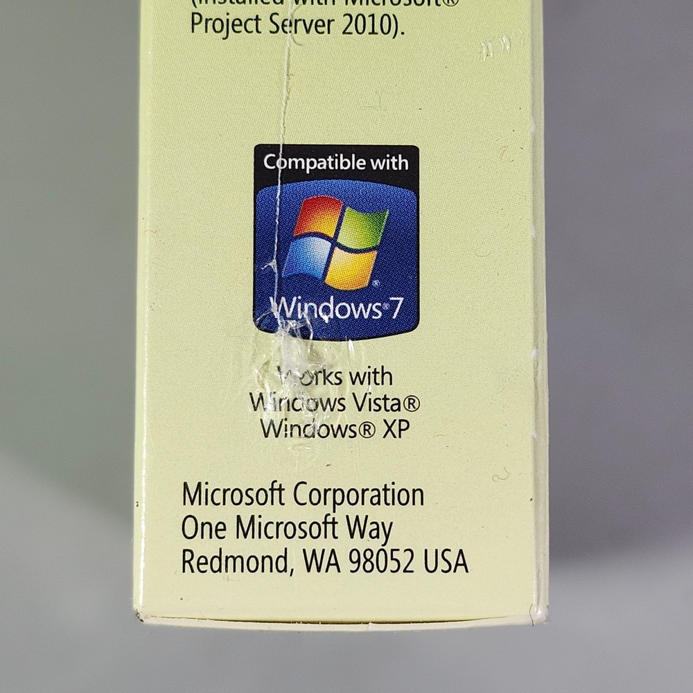 Microsoft Project Standard 2010 DVD Work Management Tool Windows Vista XP Sealed