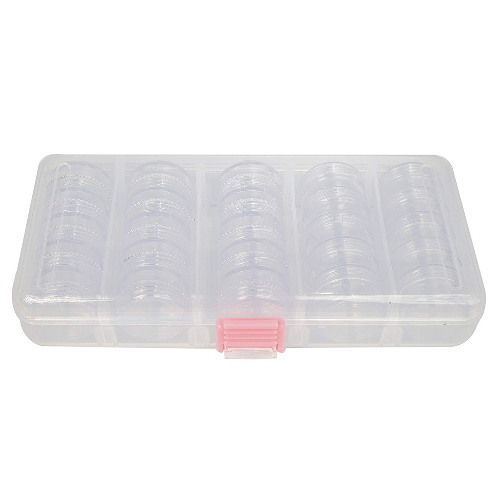 The Beadsmith Personality Case, Clear Plastic Bead Storage Case with 25 clear